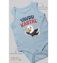 Yavru Kartal Sıfır Kollu Bebek Zıbını %100 Pamuk