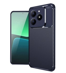 Realme C61 Kılıf Auto Focus Karbon Kapak - Lacivert