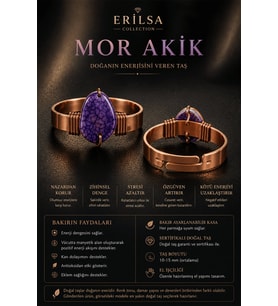 Sertifikalı Mor Akik Taşı Bakır Kasa Ayarlanabilir El Yapımı Doğal Taş Yüzük
