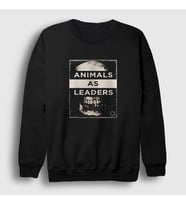 Presmono Unisex Siyah Skull Animals As Leaders Sweatshirt 524791tt
