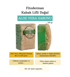 Fitoderman Kabak Lifli Nemlendirici, Cilt Ton Dengeleyici Aloe Vera Sabunu