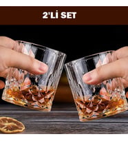 Kokteyl Bardağı Kadehi 360 Dönen Cam Bardağı 2li Set 300ml