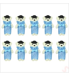 Minik Ayıcık SüS, 11cm x 6cm - Mavi - 10 Adet (STD)