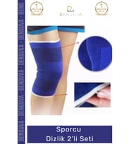#SporcuDizliği Profesyonel Kompresyon Destekli Ergonomik Esnek Nefes Alan Fit Örme Sporcu Dizlik 2'l