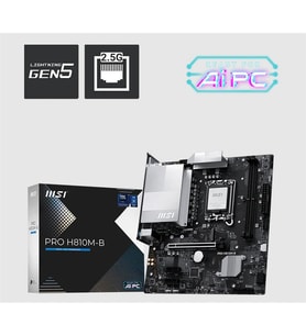 MSI PRO H810M-B DDR5 6400MHZ 1XHDMI 1XDP 1XM.2 MATX 1851P (INTEL ULTRA PROCESSORS SERIES 2)