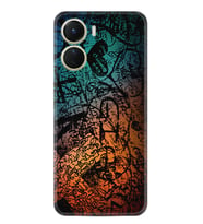 Vivo Y16 Kılıf Silikon Desen Özel Seri İşaretler Tuval 1716
