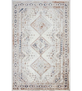 Eliana Home Baskılı, Yıkanabilir Kaymaz Taban Salon Halısı LNA0779 100x150 cm (Krem)