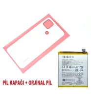 Tkgz Oppo A15 A15S Arka Kapak Batarya Pil Kapağı + PİL BEYAZ