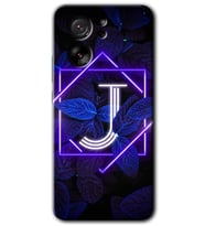 Xiaomi Mi 13T Pro Kılıf HD Desen Baskılı Arka Kapak - Dark Neon Yaprak J Harfi