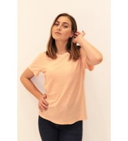Rich Kadın Organik Bisiklet Yaka T-shirt %100 Pamuk Tişört