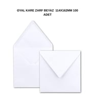 Kare Zarf Beyaz 110 gr 114X162MM 100 Adet – Şık ve Dayanıklı Kare Zarf Seçeneği