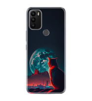 GM 21 Plus Kılıf HD Resim Baskılı Dalgın Kedi StKd -074