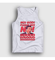 Presmono Unisex Beyaz No God Please Dizi The Office Atlet