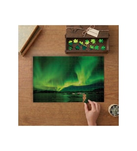 Kuzey Işıkları Manipülasyonu Tasarımı 240 parça Ahşap Puzzle Ahşap Kutuda MP06374