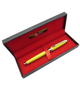 Signator® T542 Sarı Krom Desenli Roller Kalem  İsme Özel Kalem  Hediyelik Kalem (Karışık)