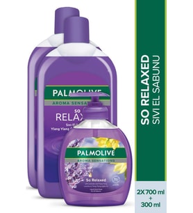 Palmolive Aroma Sensations So Relaxed İris Özü ile Sıvı El Sabunu 300 ml + 700 ml + 700 ml
