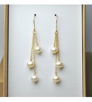 İnci Mode Sallantılı Gerçek İnci Küpe (STD)
