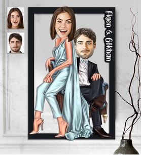 Kişiye Özel 3D  Ahşap Tablo Sevgililer Günü Hediyesi 30x40 -17