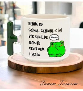 Tanem Nakite Çevirmem Lazım Tasarımlı Baskılı T Kupa Bardak