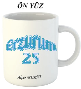 Kişiye Özel Hediyelik Erzurum 25 Kupa Bardak