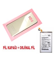 Samsung Galaxy S8 Arka Pil Batarya Kapağı + PİL (CAM) GRİ