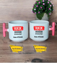  Hukuk Okuduğumu Söylemiş Miydim  Kupa Bardak T Pembe Kulplu Hukuk Öğrencisine Hediye