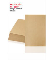 Kraft Saman Kağıt A4 250gr 50'li Paket Kalın