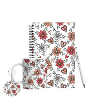 Sevgililer Gününe Özel Ahşap Defter Kalem Kupa & Süblimasyon Anahtarlık Hediye Seti