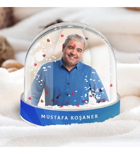 Erkeğe Hediye Fotoğraflı Kişiye Özel Kar Küresi