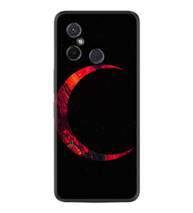 Xiaomi Redmi 12C Kılıf Silikon Desen Özel Seri Red Moons 1747