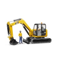 Bruder Cat Mini Ekskavatör Ve İnşaat İşçisi BR02466