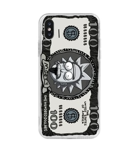Iphone X ve XS Uyumlu Rick Para Tasarımlı Şeffaf Telefon Kılıfı