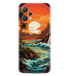 Realme 9 Pro Kılıf Boutique Baskılı Resimli Retro Mountain Pcode -079