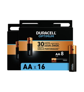Duracell Optimum Aa Pil, 1,5 V Lr6 MN1500, 16’li Paket