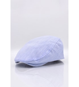 Açık Mavi Kasket Pamuklu London Flat Cap Şapka