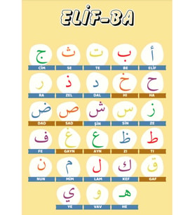 Laminasyonlu Elif-BA Öğreten Afiş