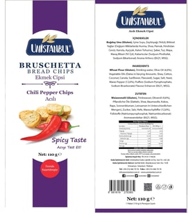 Unistanbul Bruschetta Biber Aromalı Ekmek Cips 110 g