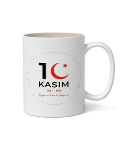 10 Kasım Mustafa Kemal Atatürk Tasarımlı Kupa Bardak Baskılı Kahve Kupa Bardak Model 2