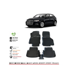 Audi A3 HB 2018 Model 4D Havuzlu Paspas