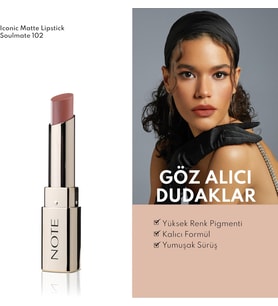 Cosmetics Iconic Matte Lipstick 102 Soulmate Kalıcı Mat Ruj, Nude