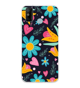 PrintiFy Tecno Spark 6 GO ile Uyumlu 1mm Slim Fit Retro Renkler 1 Baskılı Şeffaf  Kılıf