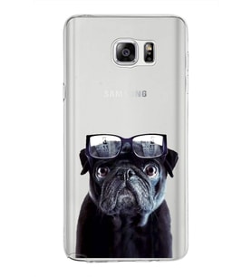PrintiFy Samsung Galaxy Note 5 ile Uyumlu 1mm Slim Fit Köpek 3 050f Baskılı Şeffaf  Kılıf