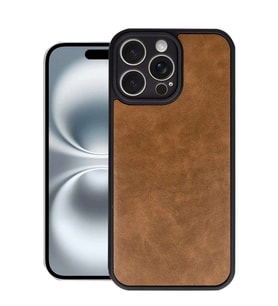 iPhone 16 Pro Kılıf Aras Deri Kapak - Taba