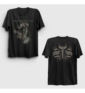 Presmono Unisex Siyah Wings Swallow The Sun Sırt Baskılı T-Shirt 530457tt