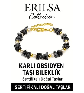 Sertifikalı İnci ve Karlı Obsidyen Taşı Bileklik – Denge ve Canlılık Enerjisi (Çok Renkli)