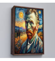 Çerçeveli Vincent van Gogh Tablosu (Kahverengi)