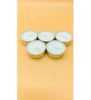 Tealight Mum-buhurdanlık Mini Boy Soya Parafinli 50 Adet Beyaz(YÜKSEK KALİTE)