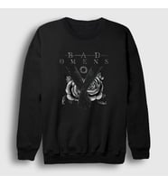 Presmono Unisex Siyah Finding God Rock Müzik Bad Omens Sweatshirt 490021tt