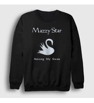 Presmono Unisex Siyah Among My Swan Mazzy Star Sweatshirt 536130tt