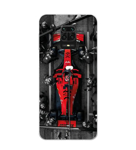 Redmi Note 9 Pro / 9s Uyumlu Formula 1 Tasarımlı Şeffaf Telefon Kılıfı